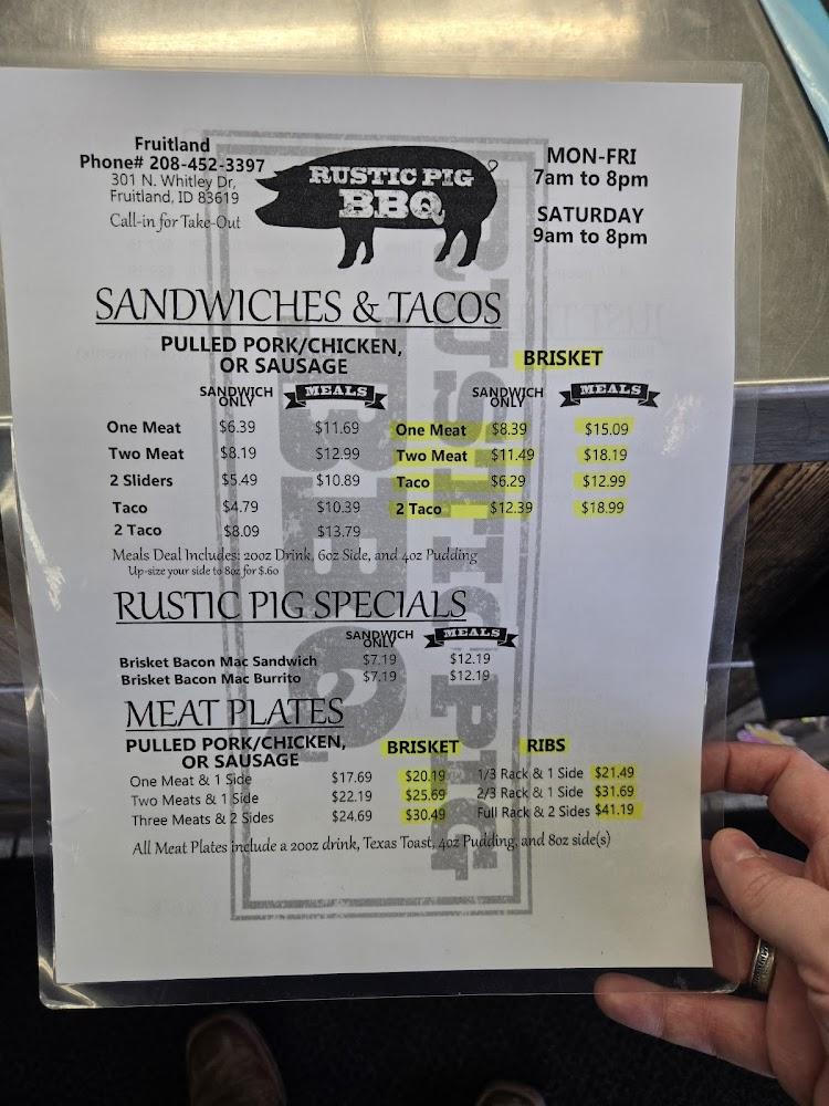 Rustic Pig BBQ | Fruitland, ID Pulled Pork (1/2 Lb)